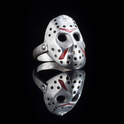 Jason Voorhees Mask Ring with Enamel